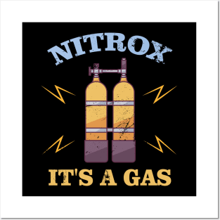 Funny Scuba Diver Nitrox Nitrogen Diving Gas Dive Lover Posters and Art